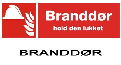 brandskilte - branddør