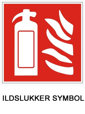 Brandskilte - ildslukkersymbol