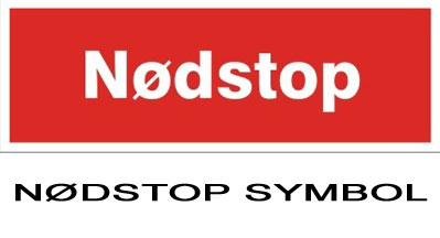 brandskilte - nødstop